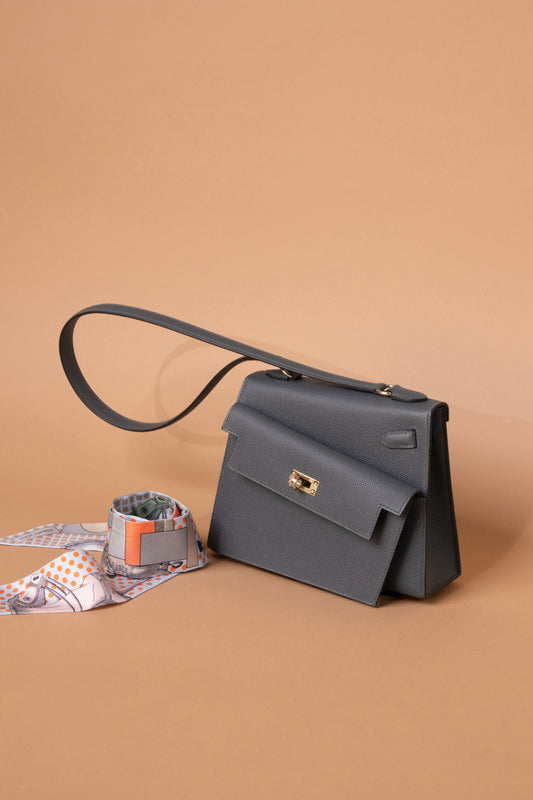 Hermès Kelly Desordre Epsom Gris Misty PBHW