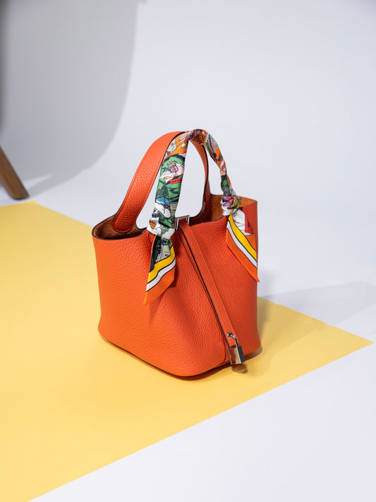 Hermès Picotin 18 Orange Feu PHW