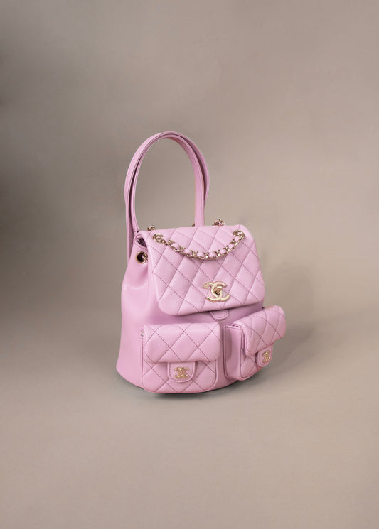 Chanel Small Pink Caviar Duma Backpack