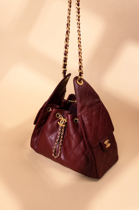 Chanel Hobo 25 Bag in Red