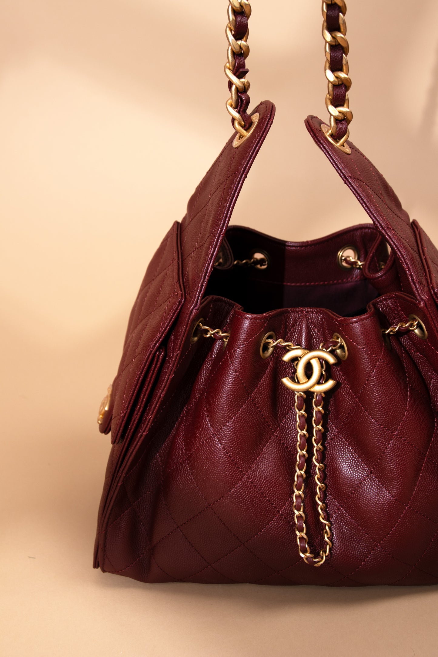 Chanel Hobo 25 Bag in Red