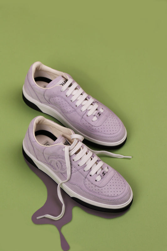 Chanel Violet CC Sneakers