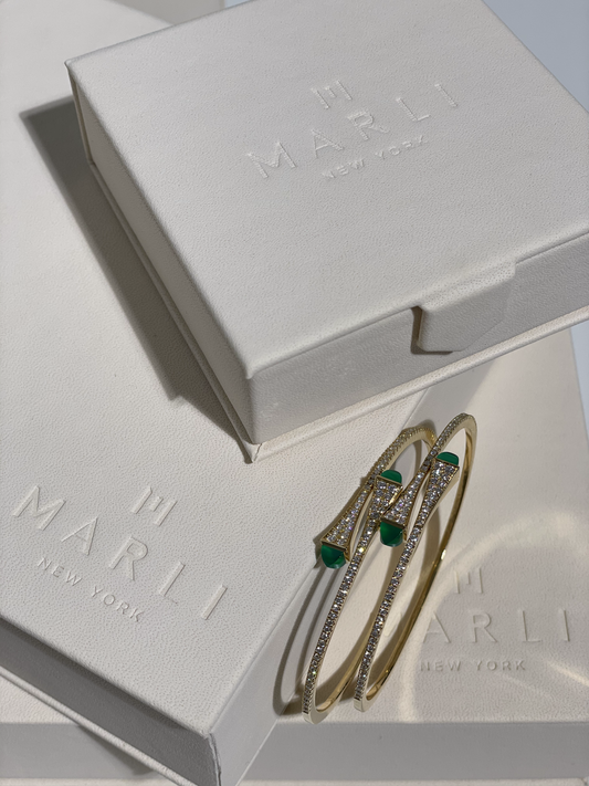 Marli Cleo Bracelet Green Agate