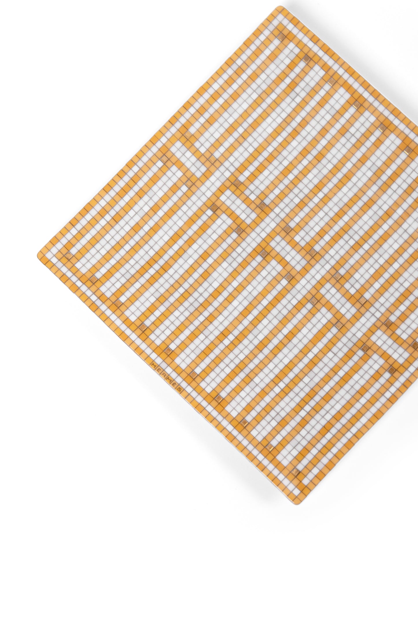 Hermes Mosaique Au 24 Gold Dessert Plate
