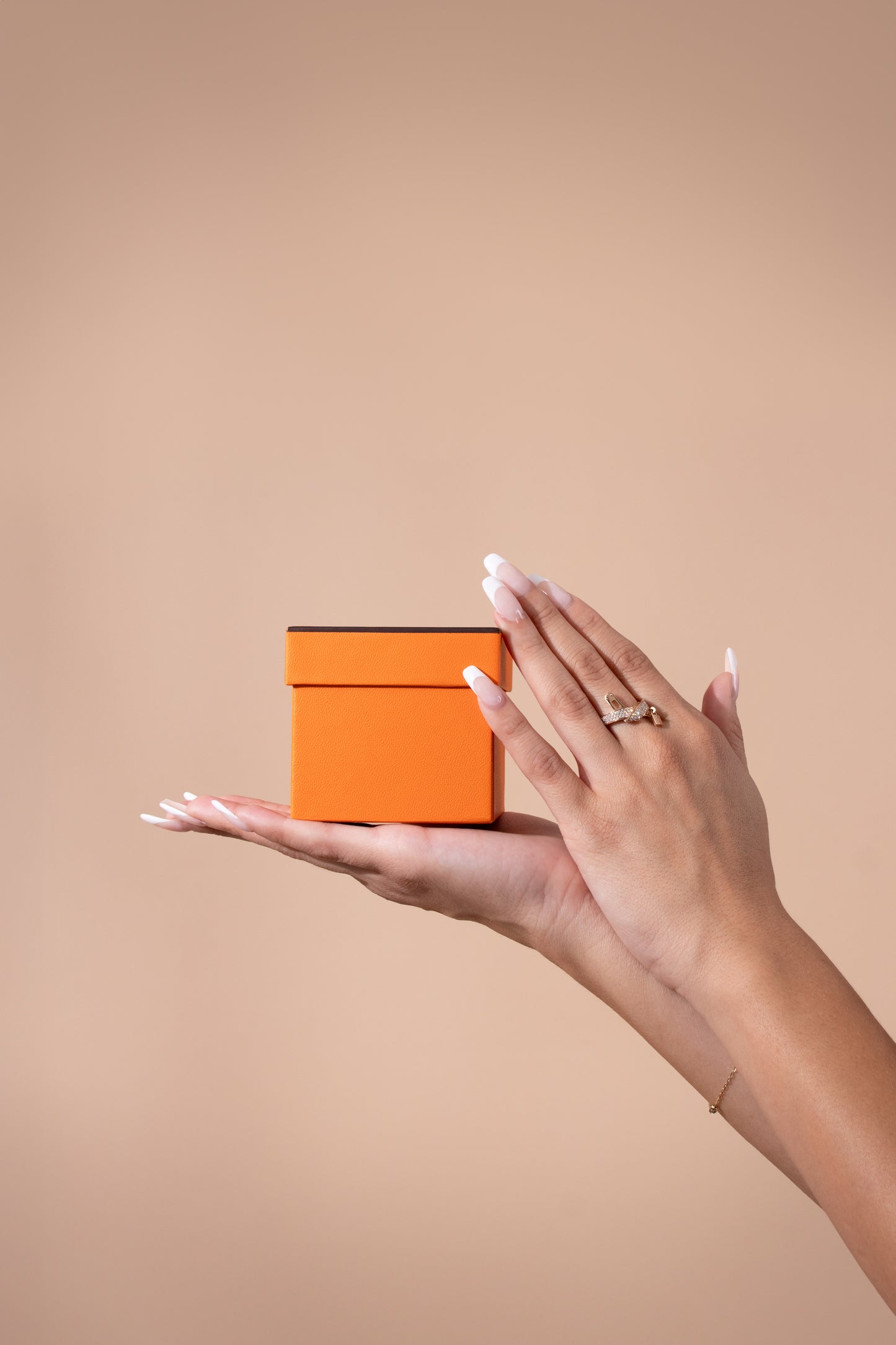 Hermès Kelly Gavroche Rose Gold Diamond Ring