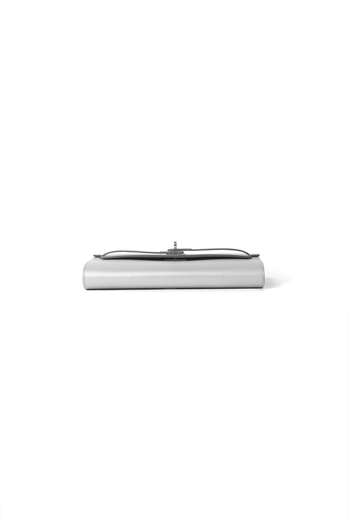 Kelly To Go Chevre in Argent with Silver Hardware