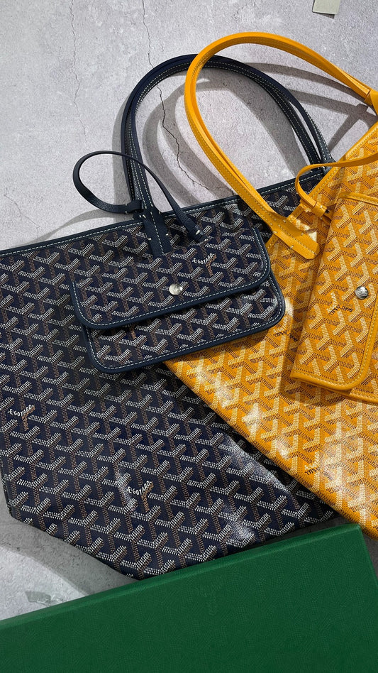 Goyard Sain Louis Tote PM Navy & Yellow