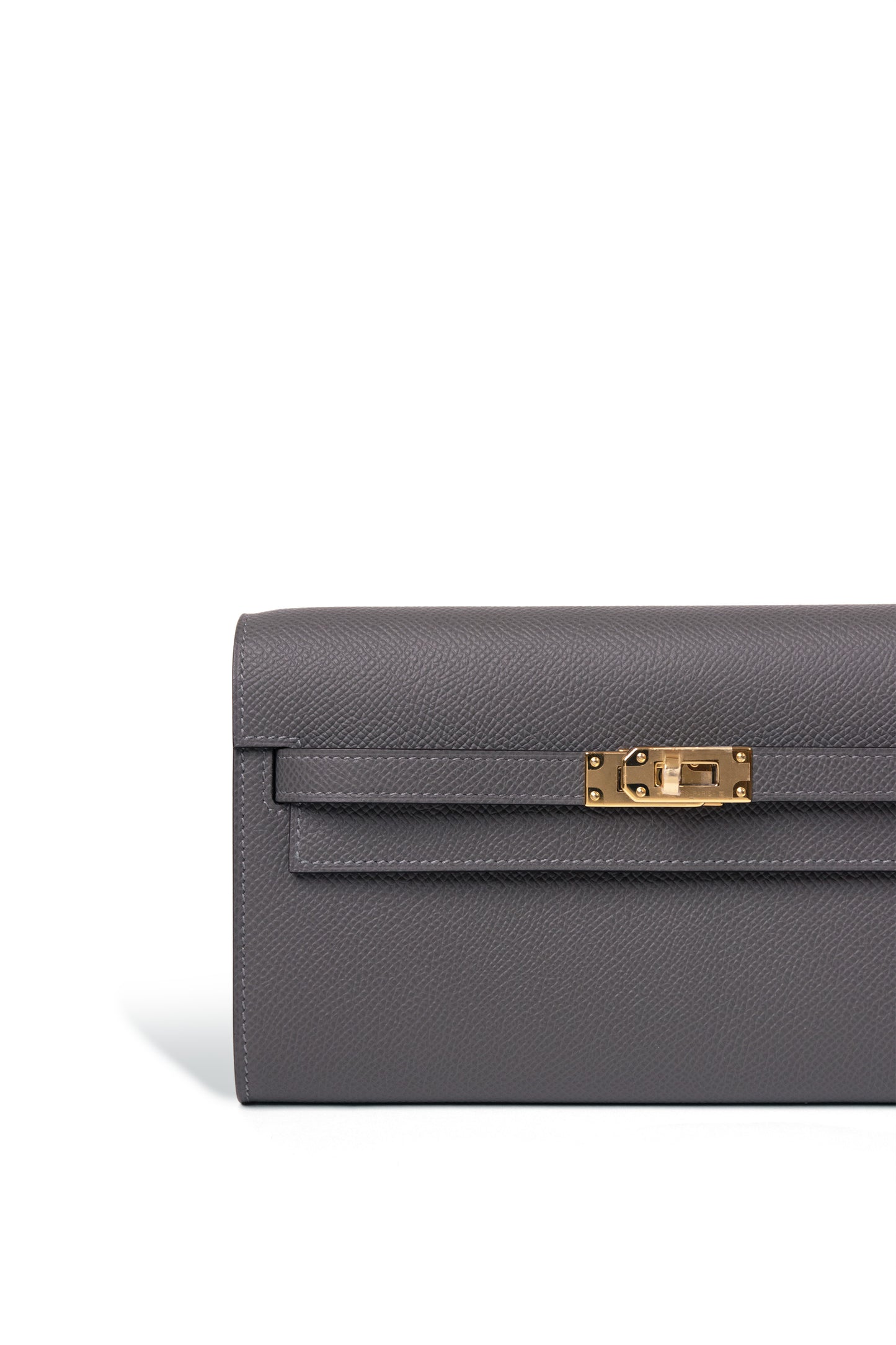 Hermes Kelly To Go in Ardoise with Gold Hardware