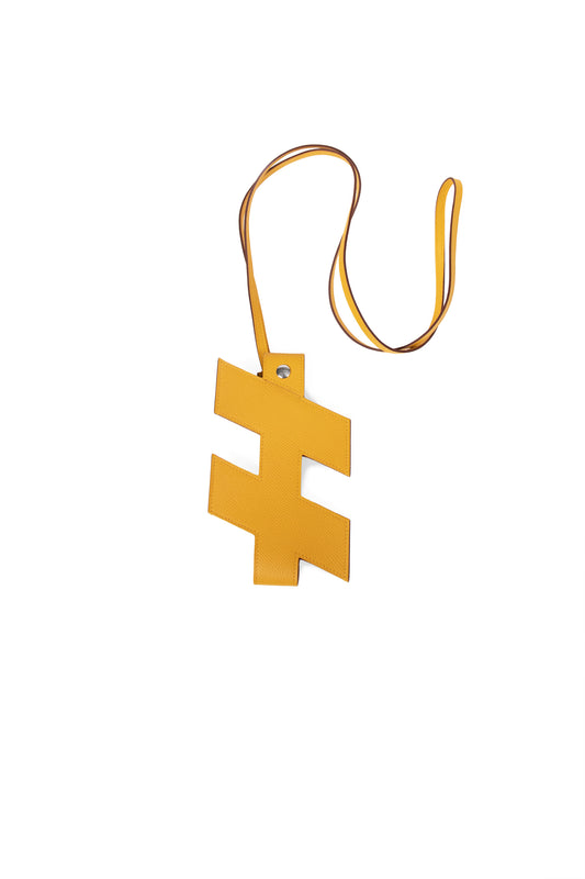 Hermes H Tag in Jaune Ambre