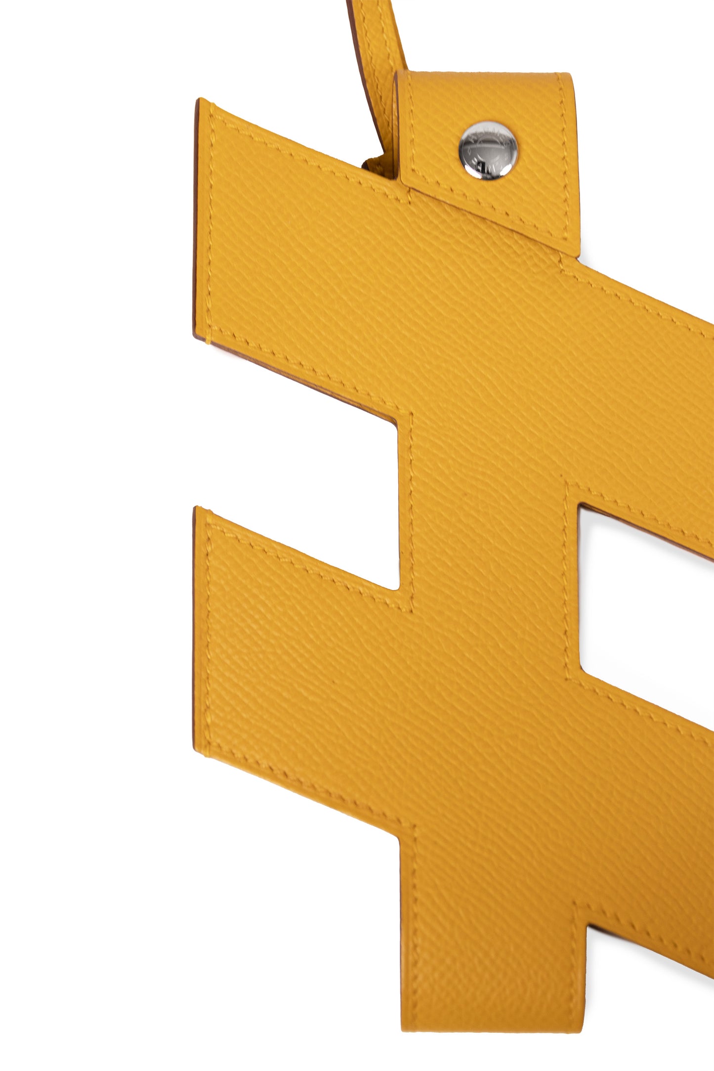 Hermes H Tag in Jaune Ambre