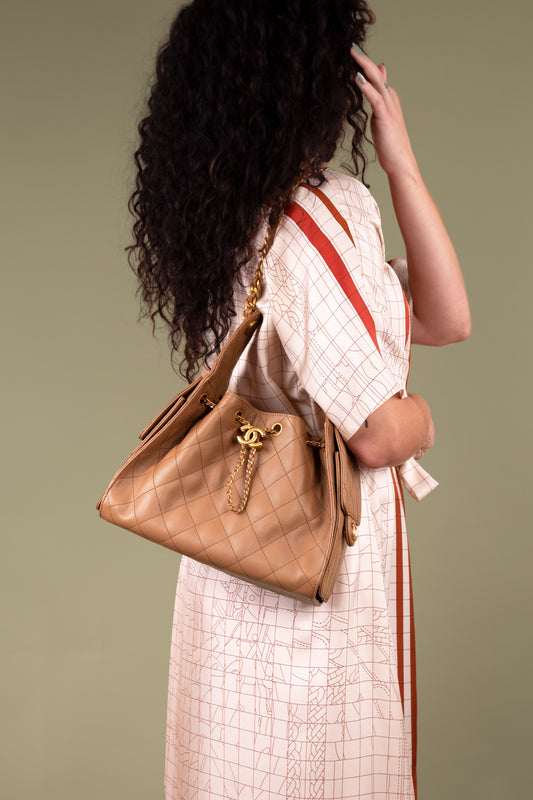 Chanel Hobo 25 Bag in Caramel with Hermès Caftan
