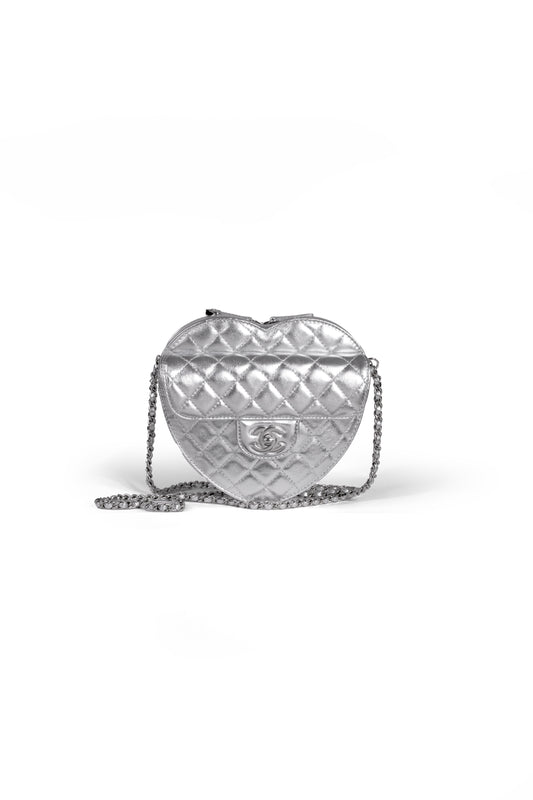 Chanel Metallic Silver Bag