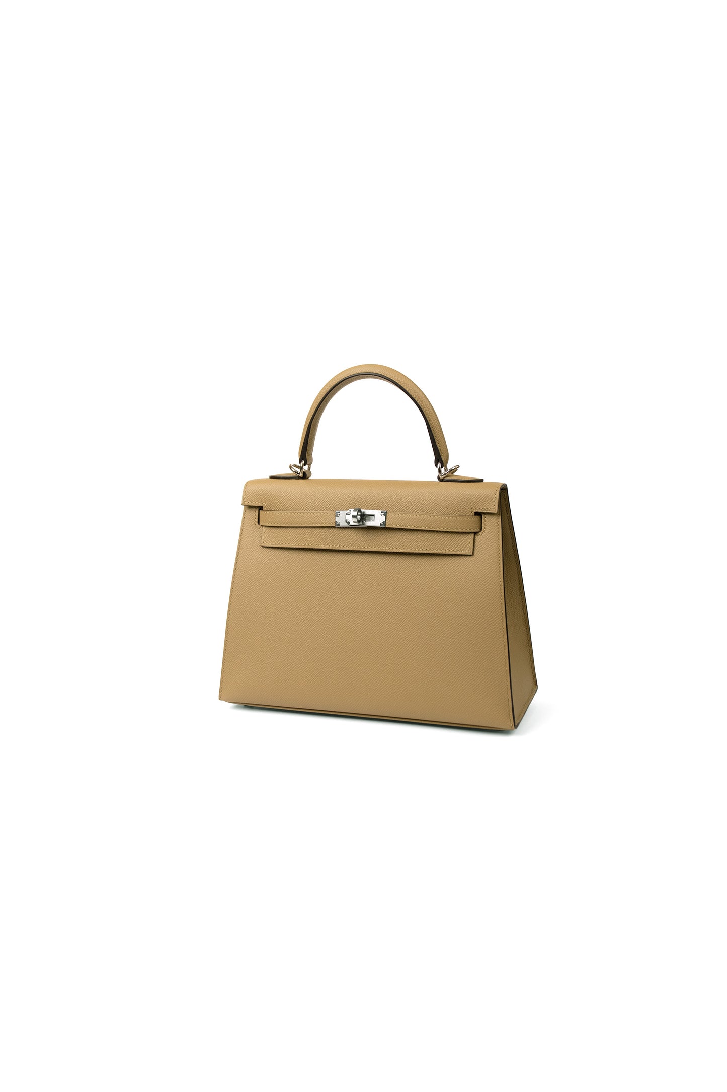 Hermes Kelly 25 in Poussiere with Silver Hardware