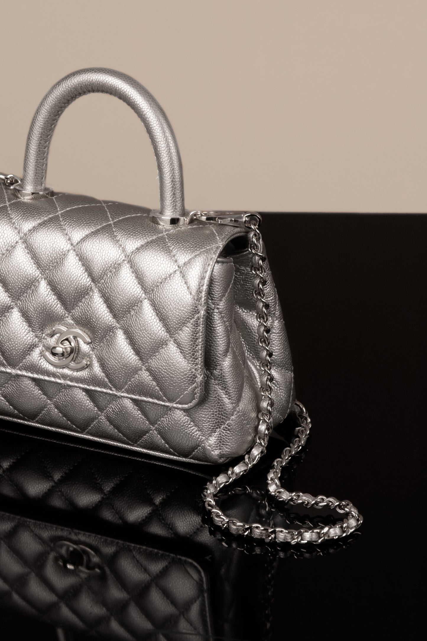 Chanel Micro Coco Handle in Light Gold