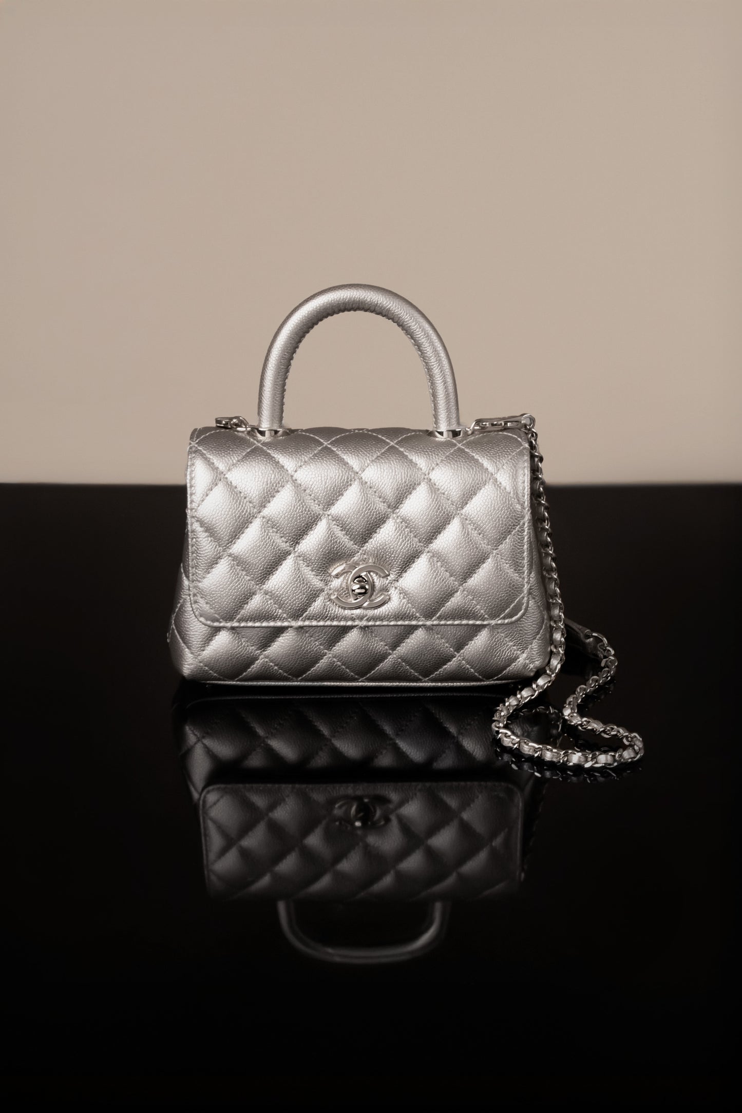 Chanel Micro Coco Handle in Light Gold