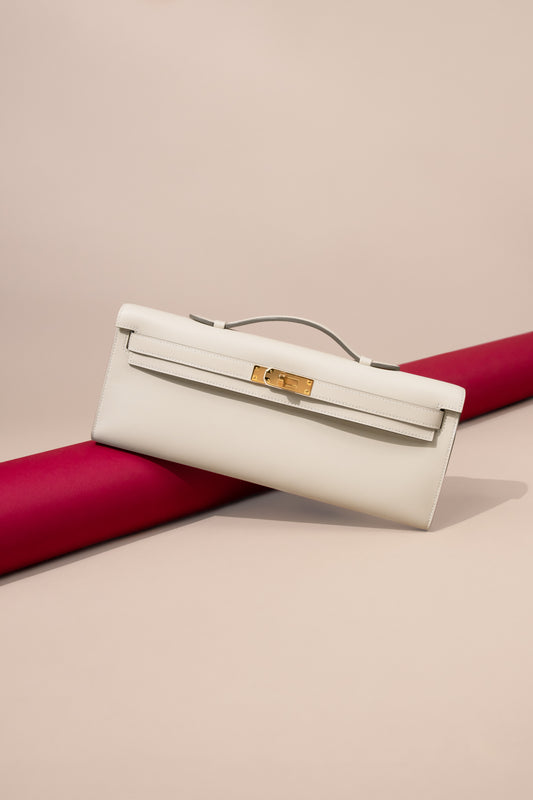 Hermès Kelly Cut Swift Craie GHW