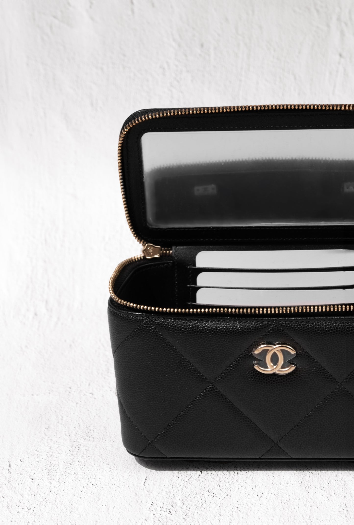 Chanel Black Vanity Case with Chain