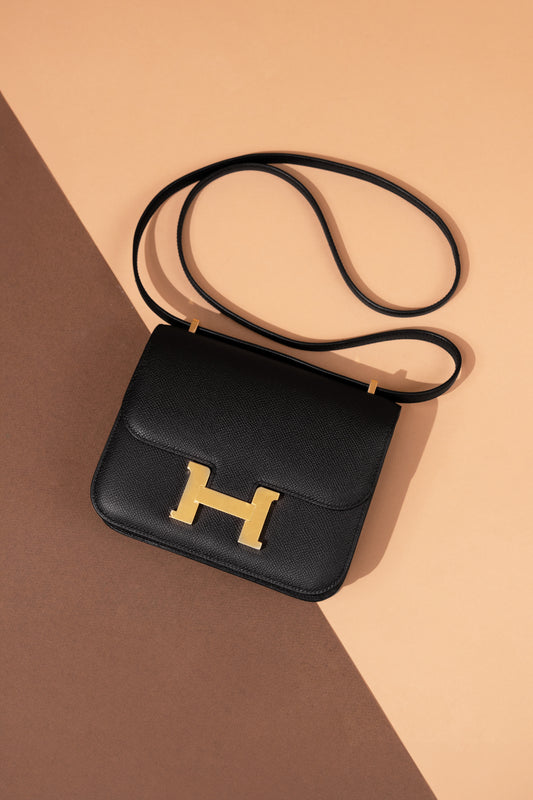 Hermès Mini Constance 18 Epsom Black GHW