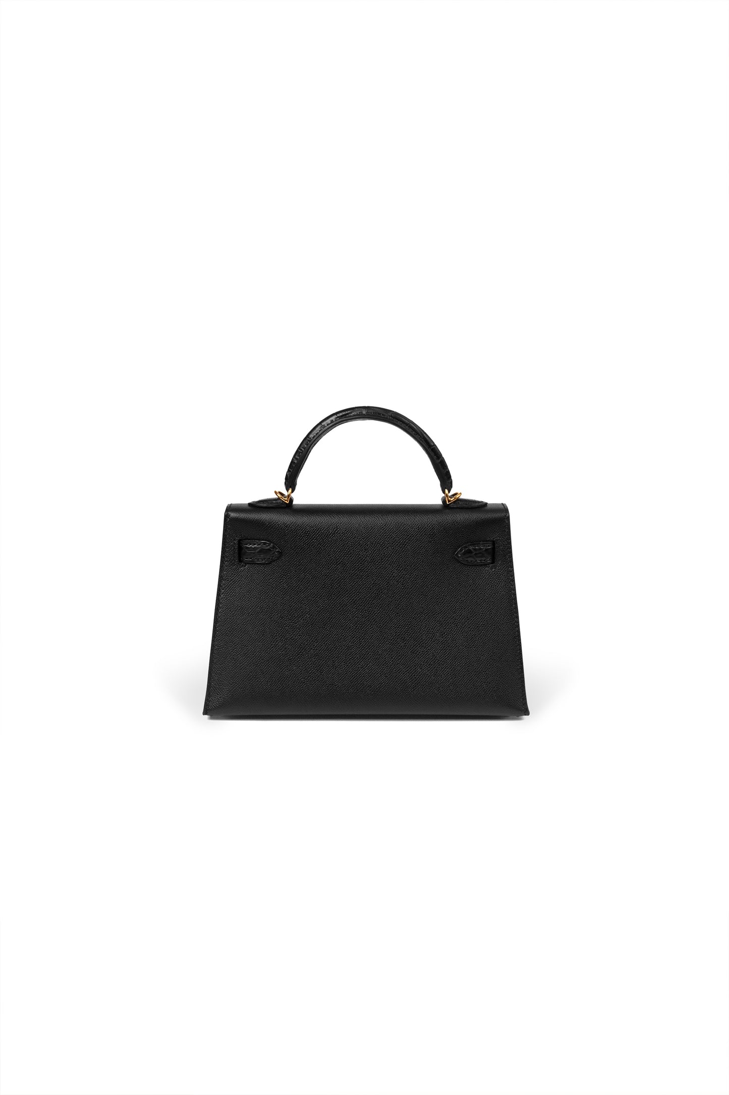 Hermes Mini Kelly Touch in Black with Gold Hardware