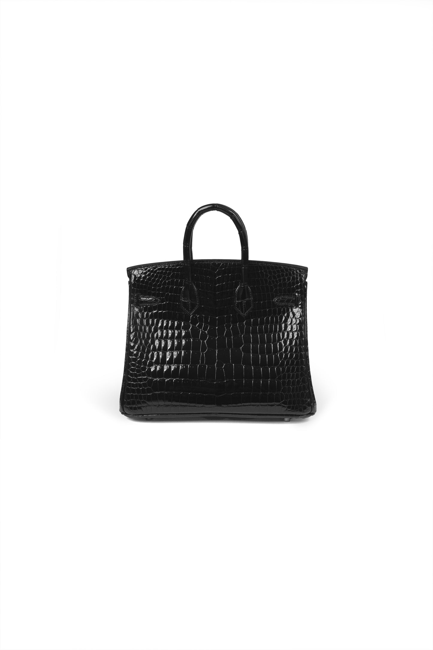 Birkin 25 Shiny Crocodile in Black with Gold Hardware