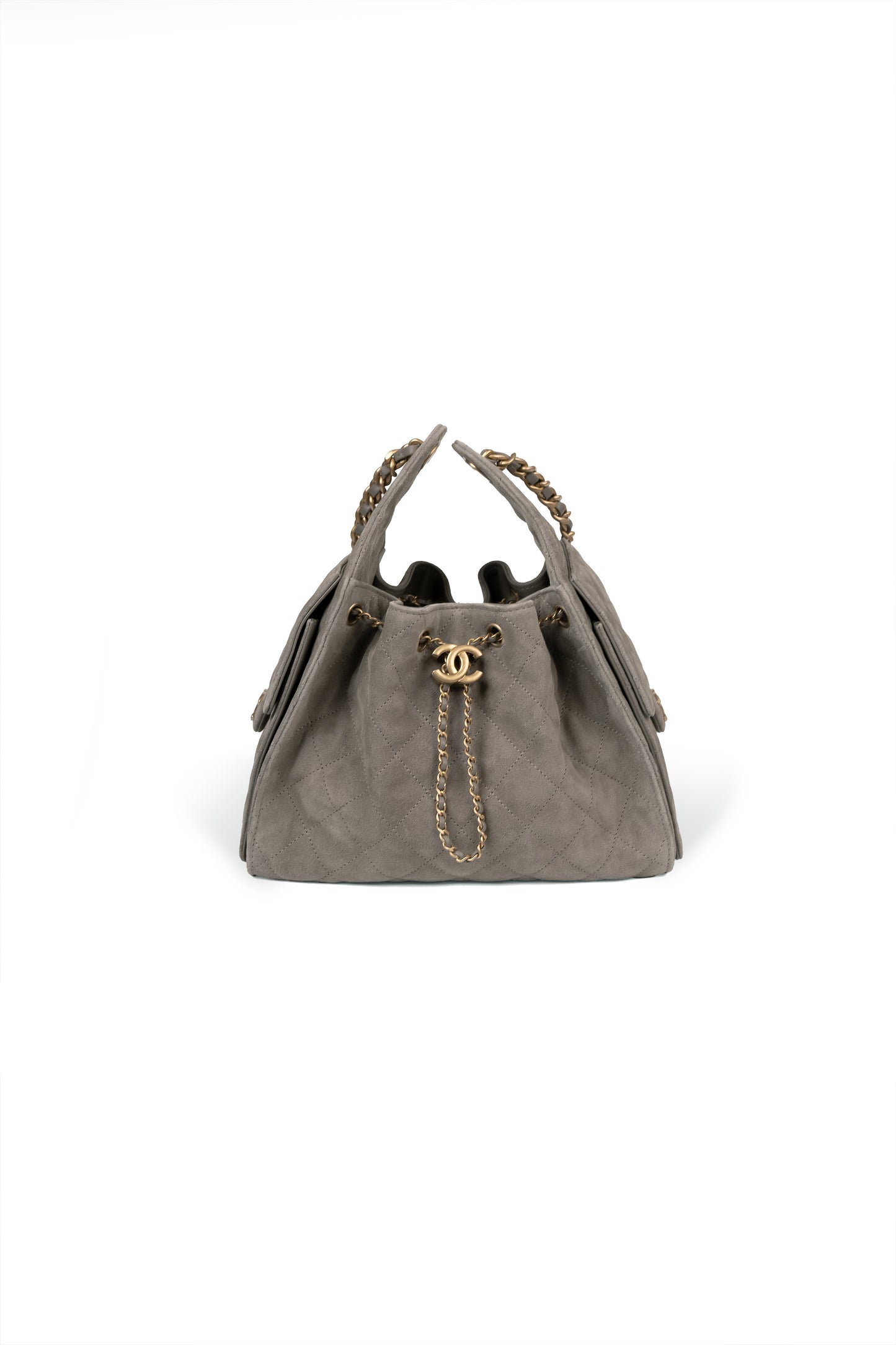 Chanel 25 Bag Suede in Gris