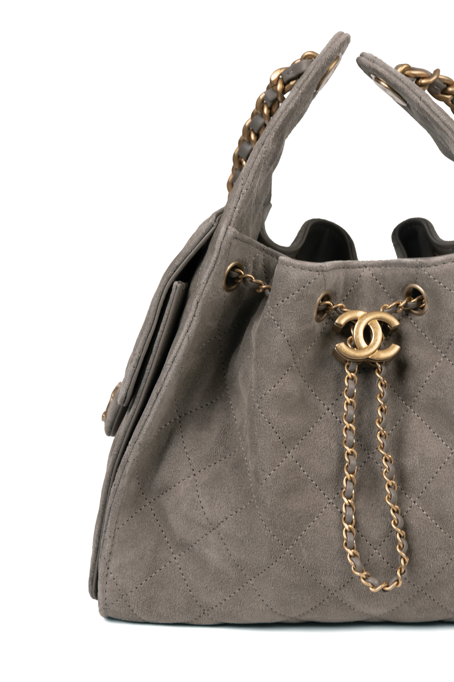 Chanel 25 Bag Suede in Gris