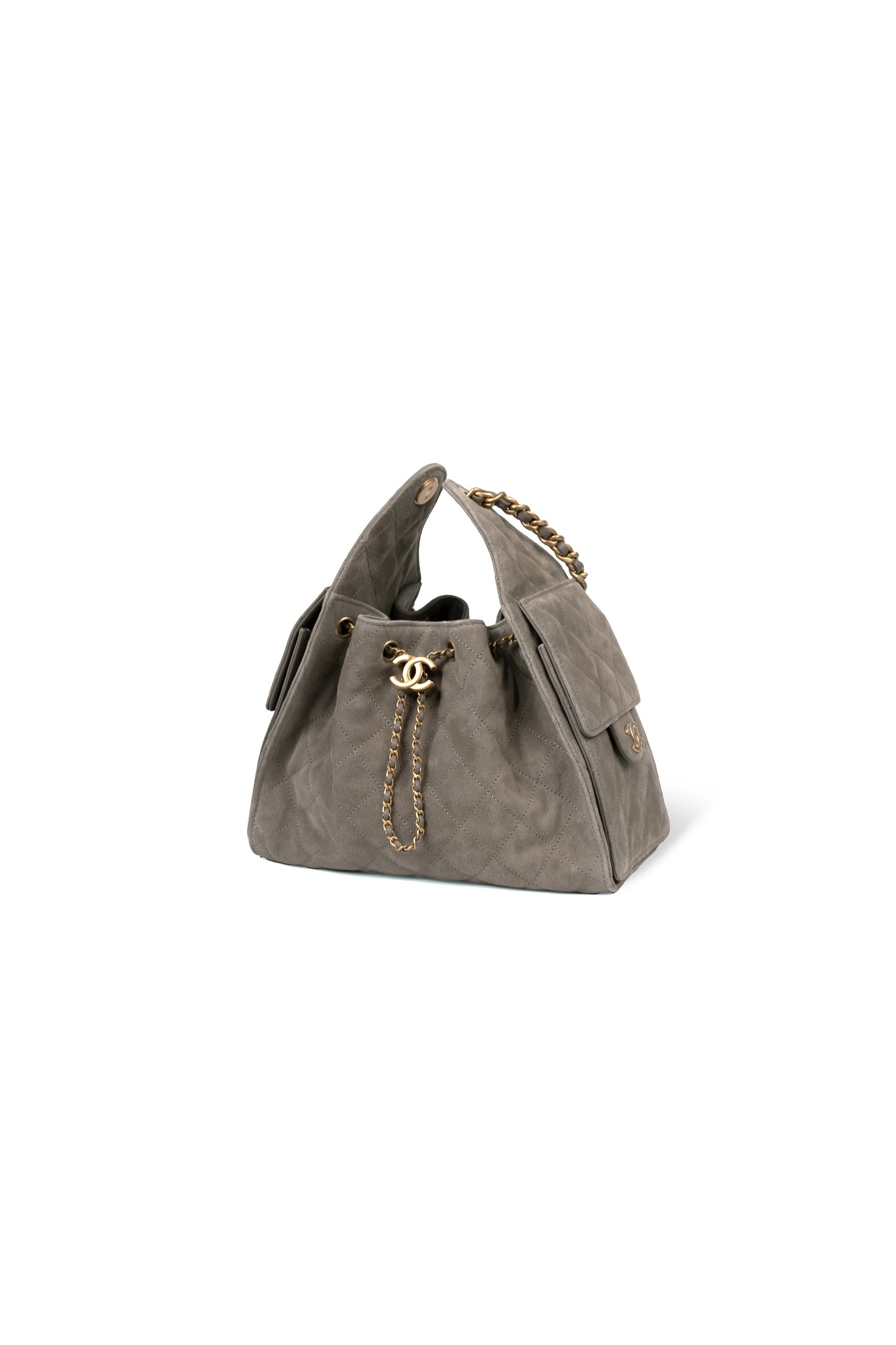 Chanel 25 Bag Suede in Gris