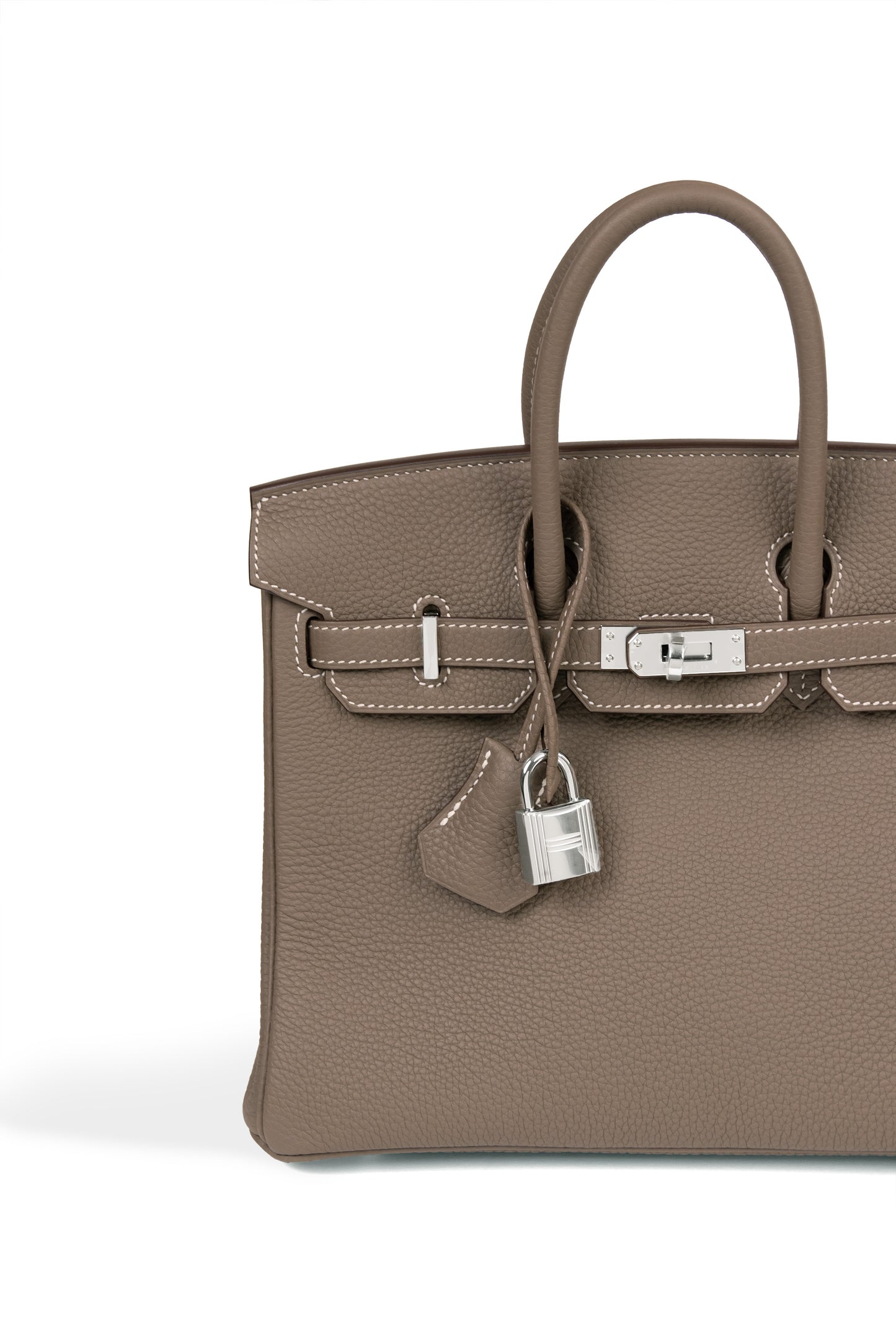 Hermes Birkin 25 in Etoupe with Silver Hardware