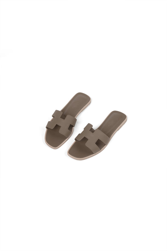 Hermes Oran Sandals in Etoupe