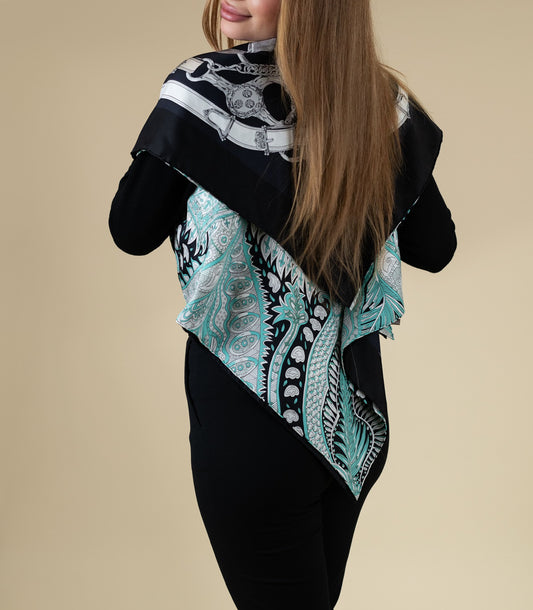 Hermès Petite H Reversible Silk Shrug