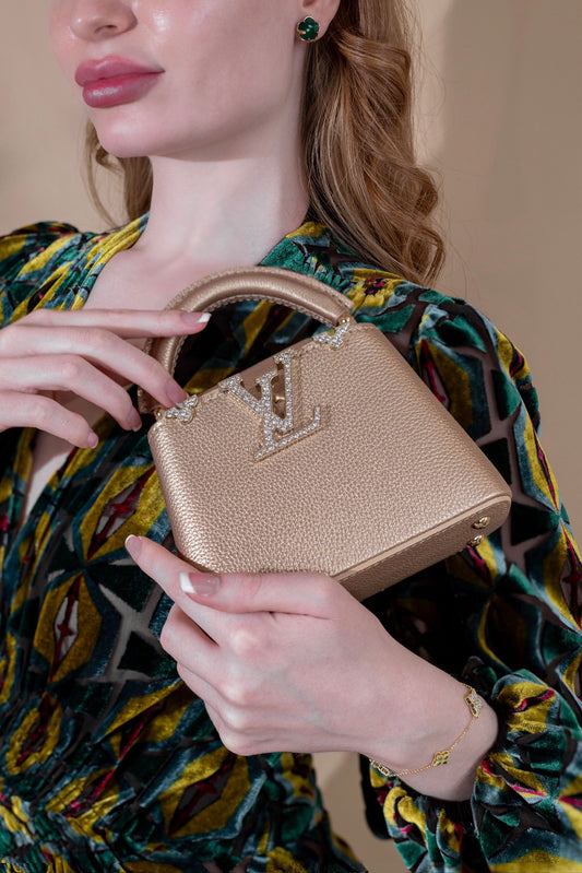 Louis Vuitton Nano Capucine Metallic Gold