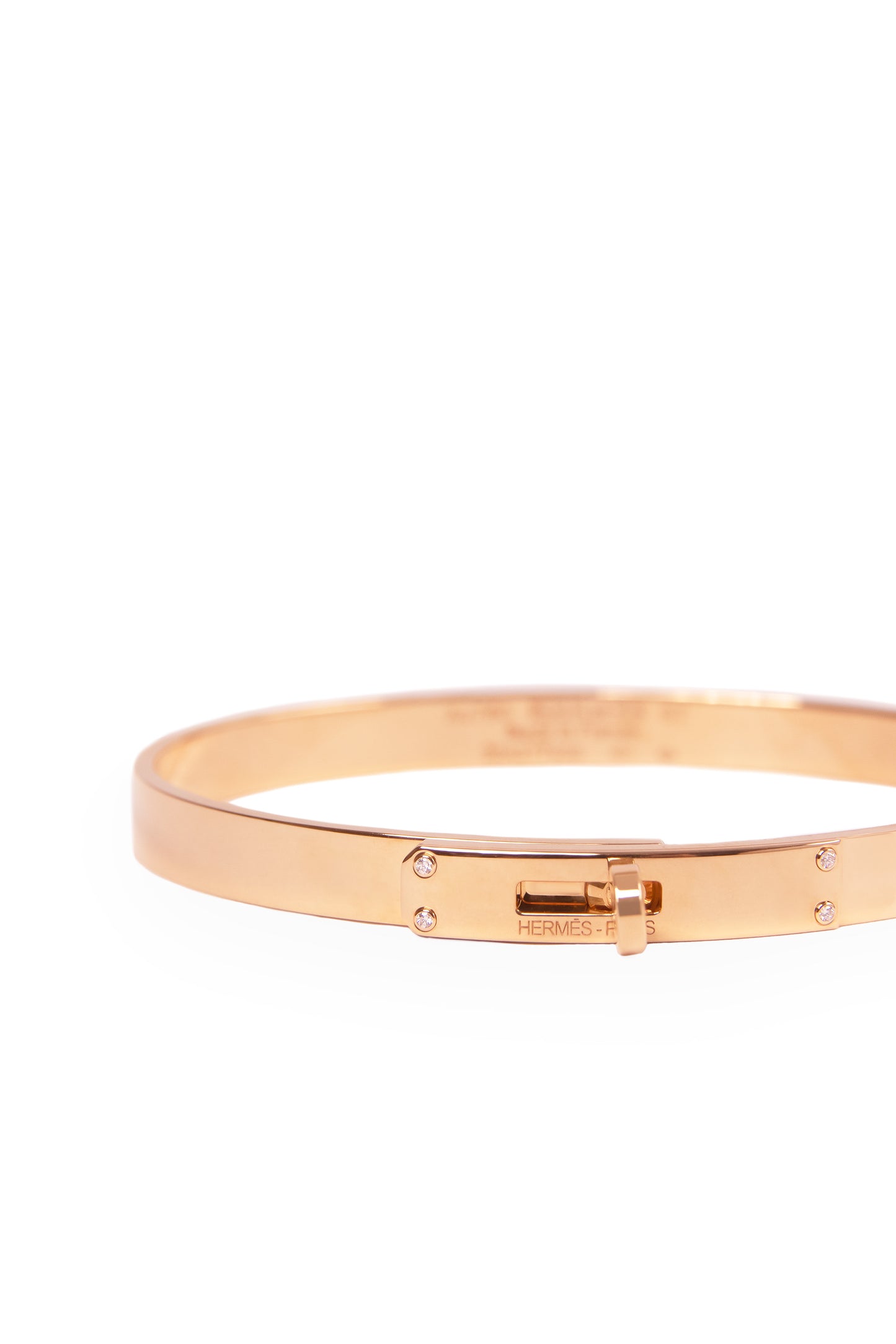 Hermes Rose Gold Kelly Lock Bracelet