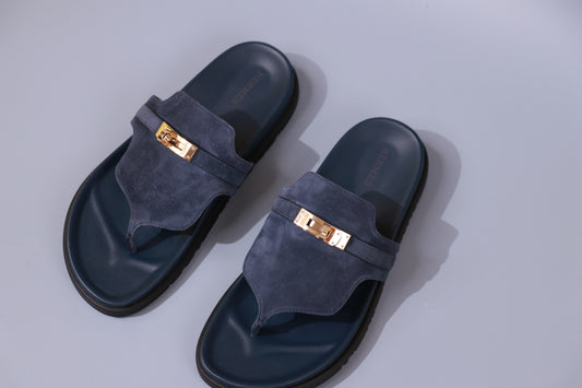 Hermès Empire Sandals in Bleu Céleste