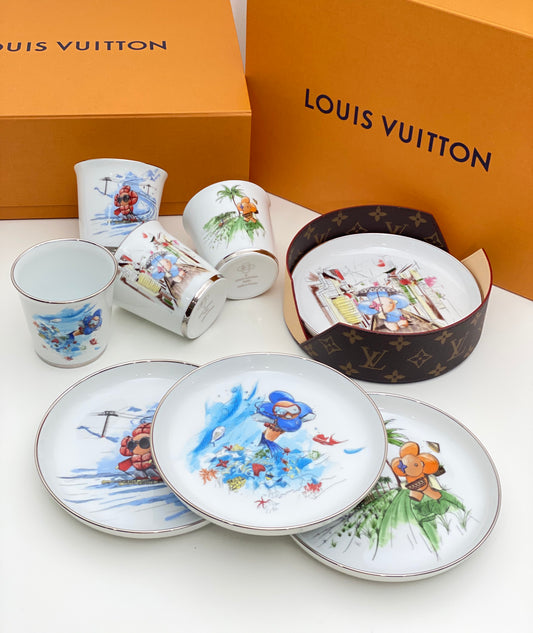 Louis Vuitton Limited Edition Plates and Cups