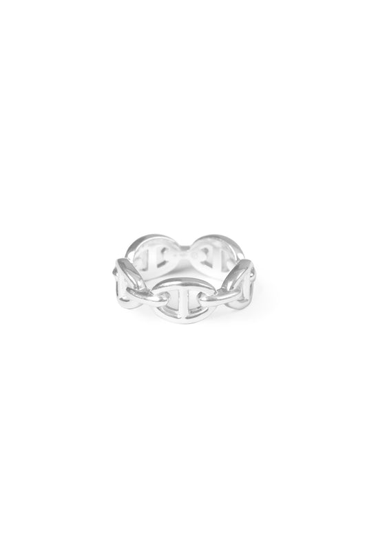 Hermes Chain D'Ancre Ring in White Gold