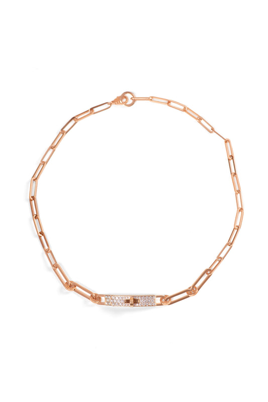 Hermes Kelly Lock Rose Gold Choker-to-Bracelet