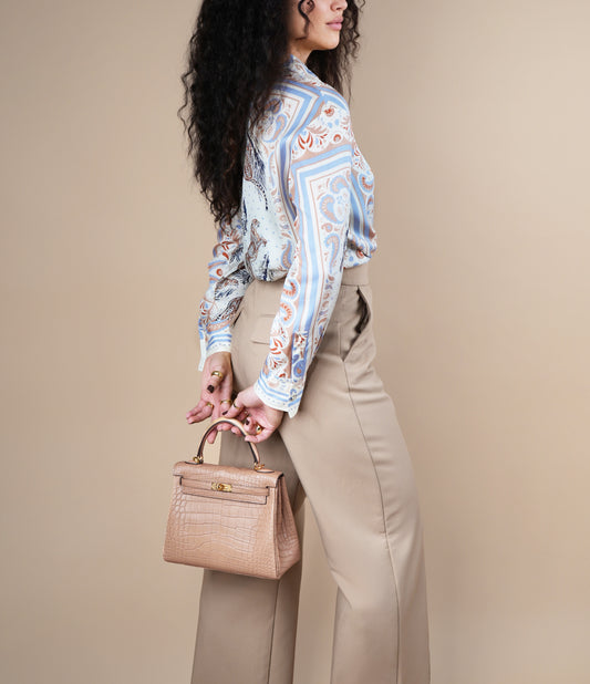 Hermès Kelly 25 Matte Alligator Chai GHW