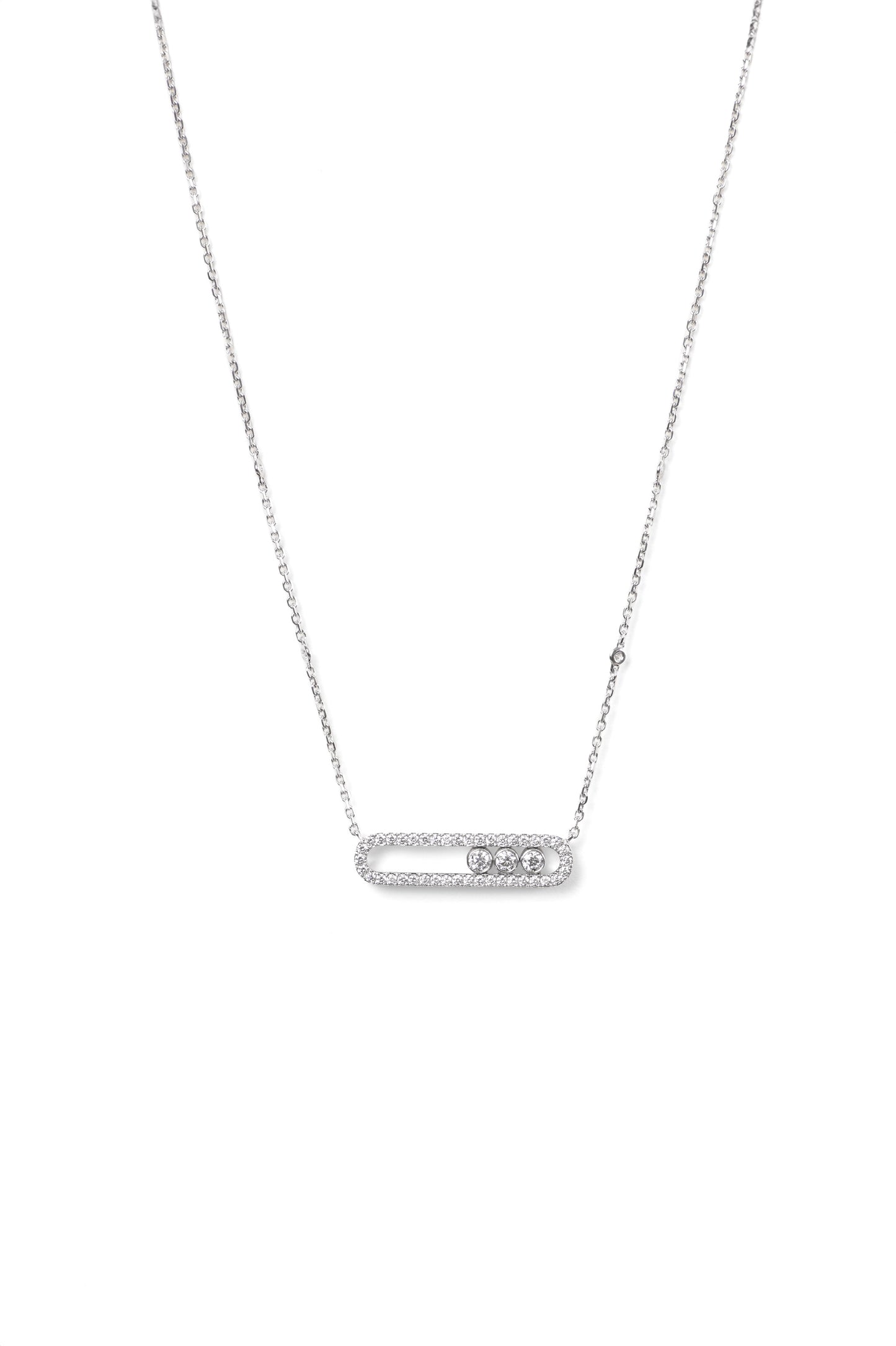 Messika Baby Move Pavé White Gold Diamond Necklace