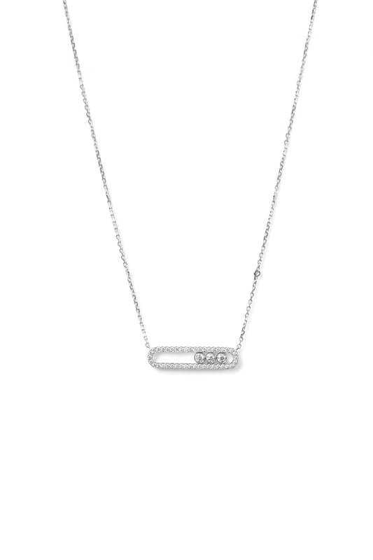 Messika Baby Move Pavé White Gold Diamond Necklace