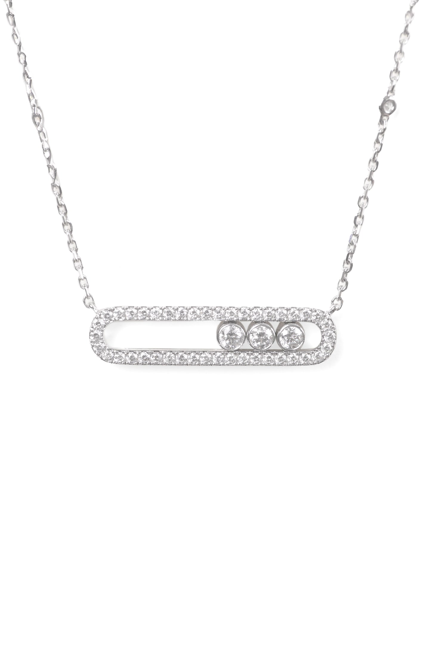 Messika Baby Move Pavé White Gold Diamond Necklace