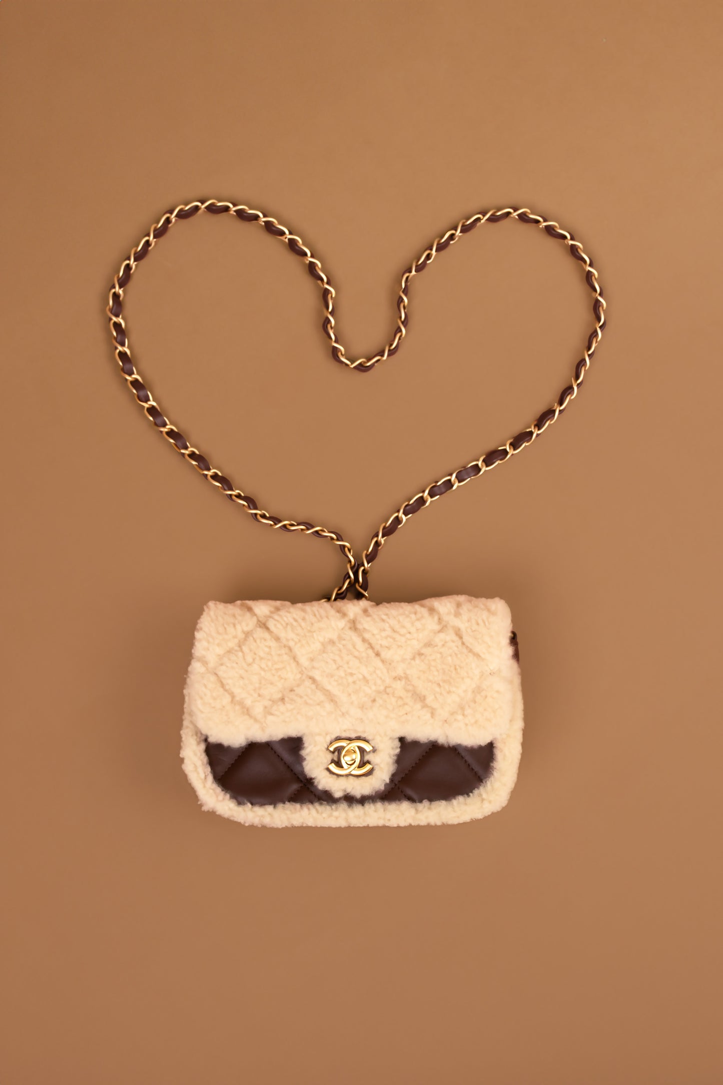 Chanel Small Dark Brown/Shearling Flap Bag