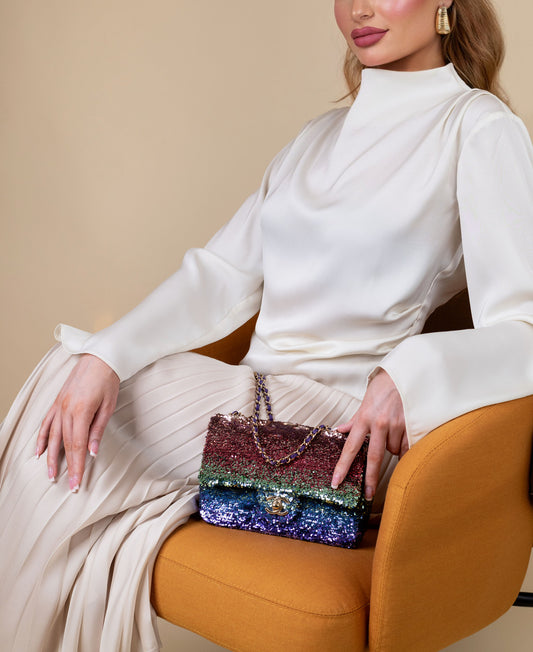 Chanel Multicolor Mini Sequins Flap Bag
