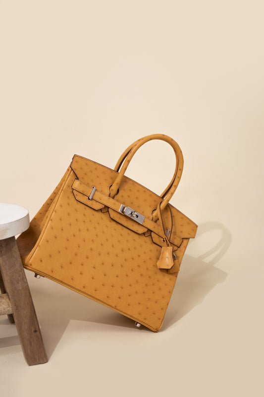 Hermès Birkin 30 Ostrich Saffron PHW