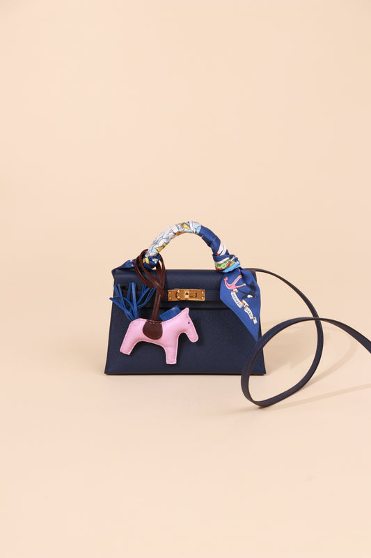 Hermès Mini Kelly 20 Epsom in Blue Navy GHW