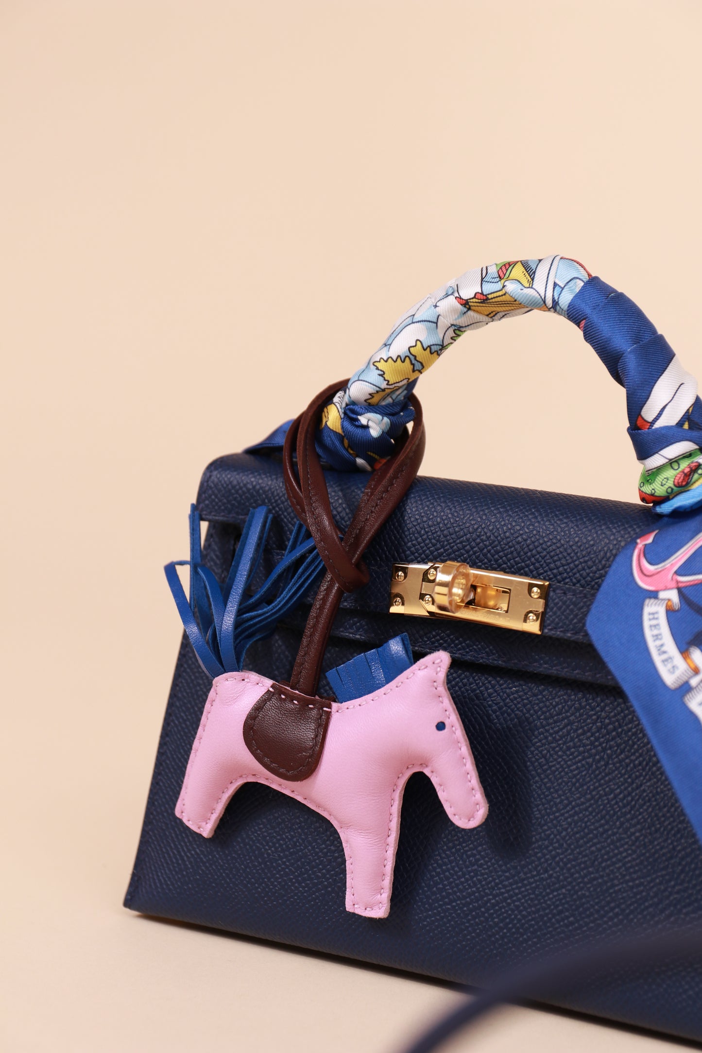 Hermès Mini Kelly 20 Epsom in Blue Navy GHW