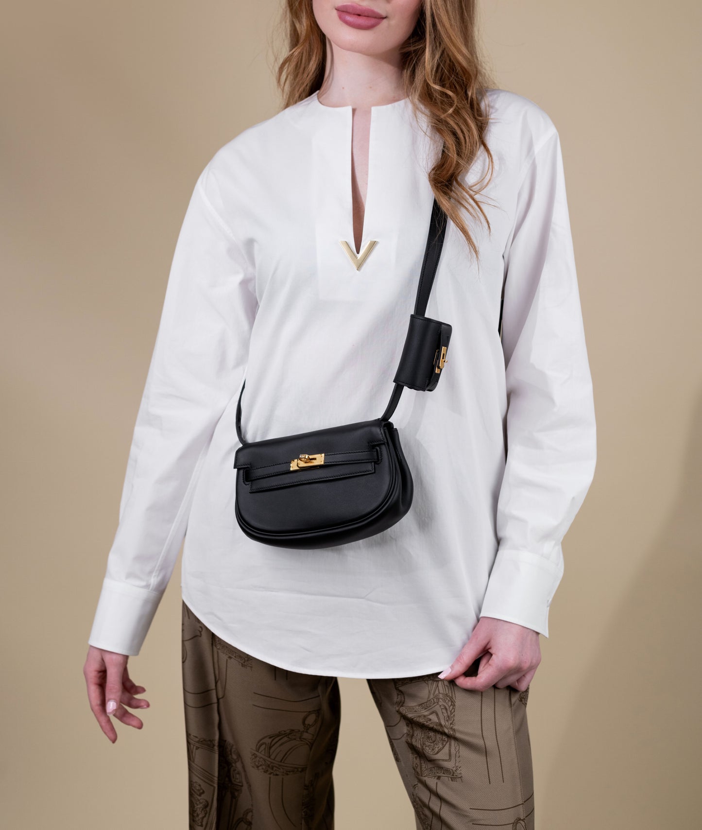Hermès Kelly Moove Swift in Black GHW