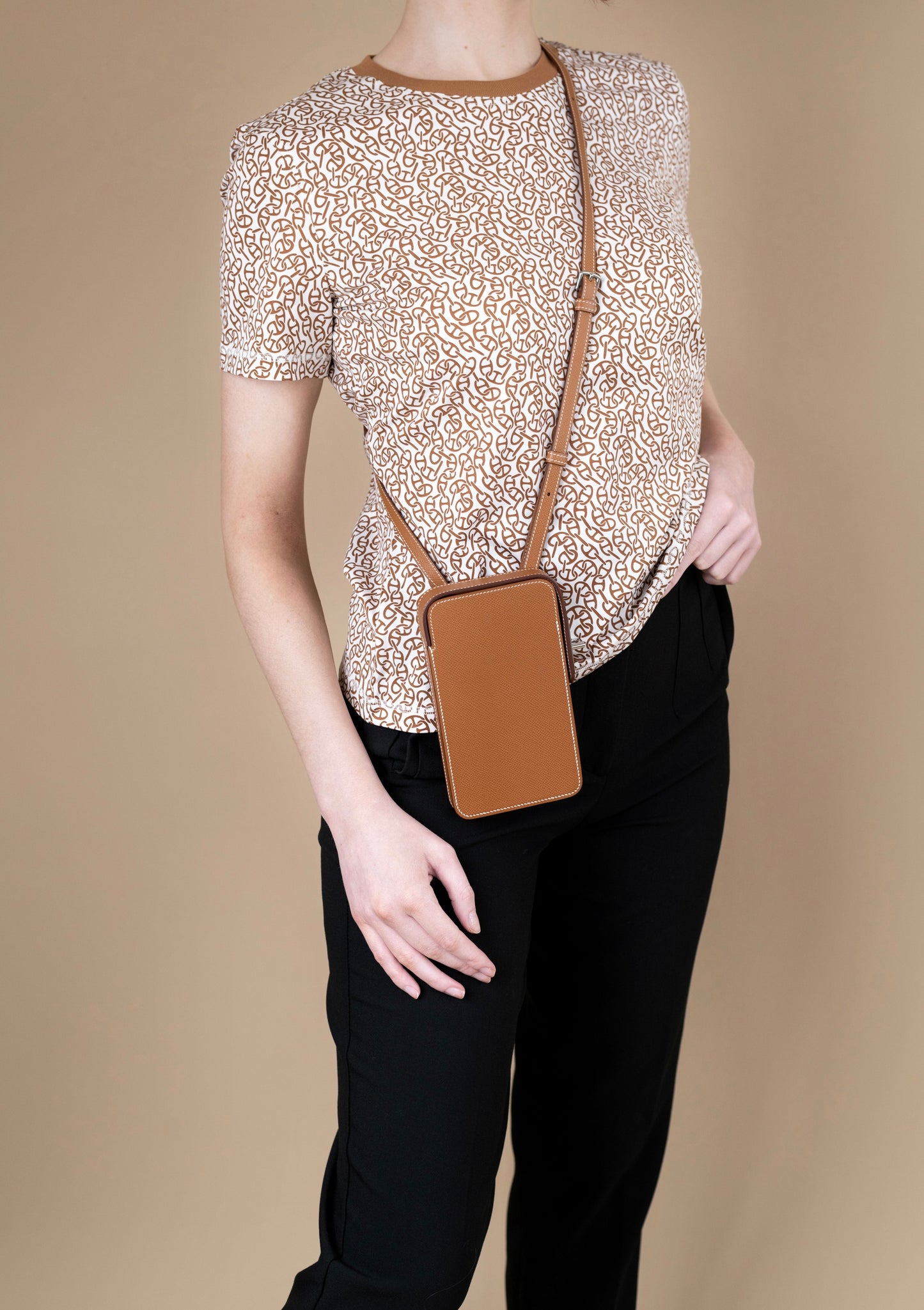 Hermès Hac a Box Phone Case with Strap in Gold
