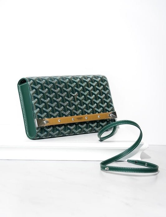 Goyard Monte Carlo PM Green Clutch