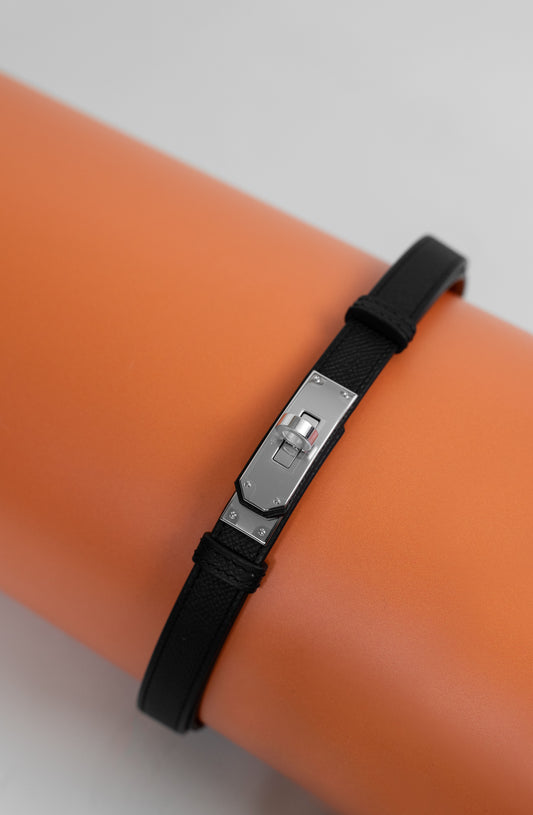 Hermès Kelly Belt in Black with PHW