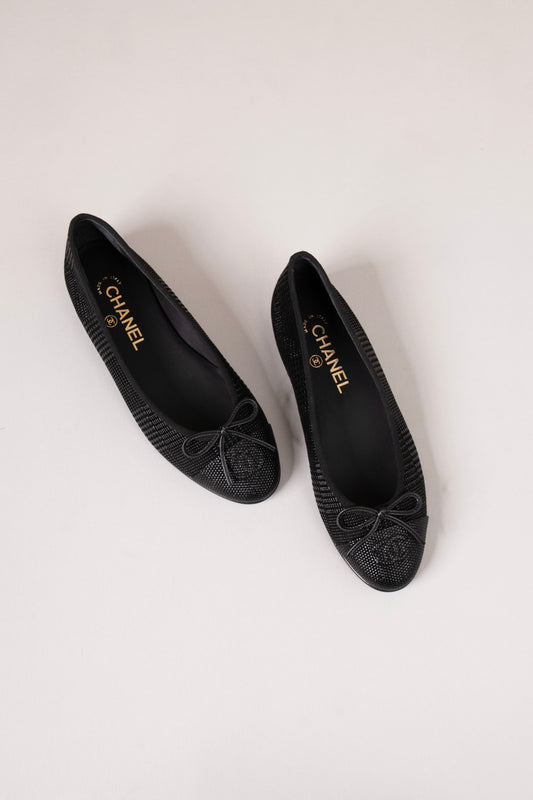 Chanel Black Ballerina Flats